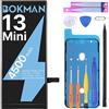 bokman Batteria per iPhone 13 mini, 4500mAh con Kit di Riparazione