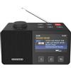 KENWOOD CR-M70DAB Radio DAB+/FM con ASA, Display IPS 4,3, Bluetooth 5.3, Dual Alarm & Sleep, USB MP3, Jack 3,5 mm, Easy Mode, Altoparlante 5W - Nero