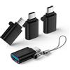 FoBrown Adattatore USB C a USB (Set di 4), adattatore USB-C maschio a USB-A 3.0 femmina OTG per iPhone 17 17Pro 16 15 Pro Max Plus, Samsung Galaxy A36 5G A17 A16 A56 A55 S25 S24 S23, MacBook Pro, Tablets
