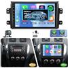 NHOPEEW 2G+64G Android Autoradio per Suzuki SX4 2006-2013 - Senza fili Carplay e Android Auto - 9 pollici Android Stereo con WiFi EQ GPS Mirror Link FM RDS + AHD Telecamera posteriore&Mic
