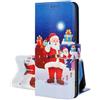 SEHEYA Cover per Oppo A57 5G / A77 5G Custodia Portafoglio a Libro con Natalizio Pieghevoli Libretto Flip Case 3 Tasche Interne Fibbia Magnetica Protezione Caso, Santa Claus