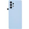 Generico Copri Batteria compatibile con SAMSUNG GALAXY A53 5G A536B SM-A536B retro Posteriore Back Cover Scocca coperchio in plastica rigida + lente con cornice + Biadesivo adesivo perincollato (BLU)