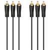 Hama - Cavo audio-video, 3 x RCA M / 3 x RCA M, 3 metri, connettori dorati