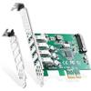Binardat Scheda di espansione PCIE a 4 porte USB 3.0, alimentata autonomamente, staffa a basso profilo, adattatore controller hub USB3 per Windows 10/11