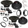 EvoTuning Kit 8 Casse Altoparlanti per Fiat Panda II 169 dal 2003 al 2011 Anteriori e Posteriori compatibile con Renegade Rx6.2C Set 4 Woofer 4 Tweeter 4 Crossover 4 Anelli e Cavi adattatori (NO plug and Play)