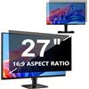 YBTFBG Pellicola protettiva da 27 pollici per monitor 16:9 (59,8 x 33,7 cm) | Filtro privacy rimovibile per monitor da 27 pollici, con antiriflesso e blocco della luce blu