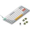 nuphy Air75 v2 QMK/VIA Tastiera Meccanica, 75% Tastiera wireless a basso profilo, Bluetooth 5.1, 2.4GHz e connessione cablata, compatibile con sistemi Windows e Mac - Ionic White Switch Moss