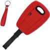 mt key Soft Case Cover protettiva Chiave per auto + cordino rosso per Fiat Panda Brava Bravo Punto Stilo