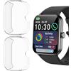 Blueshaweu Custodia per Blackview R50 Smartwatch 1,85, flessibile TPU protezione completa con pellicola protettiva antigraffio Custodia compatibile per Blackview R50Pro/R50 Smartwatch (trasparente +