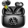 Donerton Cuffie Bluetooth 5.4, 2026 Nuovo Auricolari Bluetooth Stereo HiFi, 48 Ore Cuffiette In Ear con 4 ENC Cancellazione Rumore Mics, Cuffiette Touch Control/LED Display, IP7 Impermeabili Cuffie Senza Fili