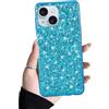 SEHEYA Cover Brillantini per iPhone 13 Mini Glitter Silicone Case Hybrid Morbido Antiurto Custodia Diamante Lucciante Cristalli Design Cover Cellulari Donne Ragazze, Blu