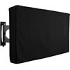 IRFHDCX Copri Tv da Esterno Copertura for schermo TV grigia for esterni Custodia protettiva universale resistente alle intemperie impermeabile antipolvere for televisore da 22-65 pollici(Black,22x24inch)