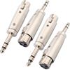 RUNCCI-YUN XLR femmina a 6,35mm TRS Jack Stereo,Microfono 6,35 mm TRS XLR Jack per Microfono, Amplificatore, Mixer