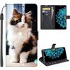 SEHEYA Compatibile con iPhone 11 Pro Cover a Libro Custodia in Pelle PU con Motivo Portafoglio Flip Case 3 Tasche Interne Fibbia Magnetica Protezione Caso, Gattino Soffice