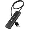 NOVOO Hub USB, 4 Porte USB 2.0 Splitter Dati, Adattatore Semplice e Pratico per PS5/Mac Pro/Macbook Air/Dell XPS/Notebook PC/Unità Flash/HDD Mobile e Altri