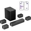 ULTIMEA 7.1 Soundbar per TV con App Intelligente, 410W Sound Bar Televisore, Home Theater Sistema Surround Virtuale, Barra Soundbar TV con Subwoofer, 4 Altoparlanti Surround Regolabili, Poseidon D70