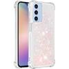 SEHEYA Custodia Glitter compatibile con Samsung Galaxy A25 5G Cover Brillantini con Paillettes Glitterate Liquido TPU Morbido Antiurto Trasparente Protettivo Silicone Case, Rosa Chiaro