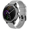 FunBand compatibile con Garmin Vivoactive 3, cinturino di ricambio in morbido silicone, 20 mm, compatibile con smartwatch Garmin Vivoactive 3 Music/Forerunner 645 Music/Vivomove HR, Grigio, 1 Pac