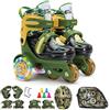 Domary Set di Scarpe da Pattinaggio a Rotelle per Principianti per Bambini Pattini Bambini Pattini a Rotelle Giovani Regolabili 4 Misure Fodera Lavabile Doppio Piede Freno Basso (S)
