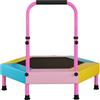 Generic Trampolino per bambini, mini trampolino pieghevole da 91,4 cm, attrezzatura da salto pieghevole da 91,4 cm, trampolino da esterno con manico regolabile, per giardino, cortile, prato, parco giochi