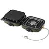 SMTYXS Fornello A Gas Doppio 2300W da Campeggio for Picnic con Accensione Elettronica A Pieghevole 2,5 kg Attrezzatura Cuoco Portatile Facile da Cucinare