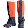 TIANHENGMart Ghette per camminata all'aperto, antivento e traspirante, materiale 600D resistente per neve, fango, sabbia, prevenzione in trekking, arrampicata, pesca, 46 cm (arancione)