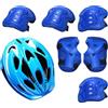zwxqe Kit di protezione completa per - Parapolsi Ginocchia Gomiti Casco Pattinaggio - Attrezzature di Sicurezza Sportiva per Roller Pattinaggio Ciclismo e Monopattino