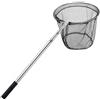 JWQFBC Guadino Pesca Telescopico e Pieghevole con Manico Lungo in Metallo, Fiume, Nero, Rete a maglie fini, Asta bianca, Lunghezza totale 3.5 metri, 40cm