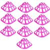 Fxzqgnh 10 Pezzi Coni Disco Calcio Allenamento Agilità Marker Campo Basket Rugby Ostacolo Ginnastica Dribbling Bordo Liscio Adatto a Allenamento, Rosa Rossa