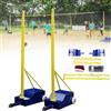 Generic Rete da pallavolo portatile regolabile, altezza 1,5-1,8 m, include pali, perfetto per sport all'aria aperta, giovani e adulti, facile da montare, attrezzatura verde durevole (blu)