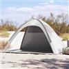 Yunovire Tenda da spiaggia grigia, impermeabile, leggera, antivento, traspirante, protezione UV, zanzariera, 210 x 150 x 130 cm, 2 ingressi, 2 finestre, per famiglia, campeggio, viaggi, esterni