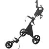 Homyl Carrello da Golf con Ruote, Spinta, Mano, Mano in Lega di Alluminio, Pieghevole, Leggero, con Freno a Pedale, Adatto, Nero