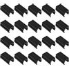 Lurrose 30 Pezzi Tappi per Gambe Trampolino a Forma di U in Pp Nero Presa Forte e Installazione Facile, Proteggi Pavimento per Tubi in Ferro e Mobili da Esterno