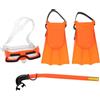 BESPORTBLE Set da Snorkeling per Ragazzo Ragazza con Maschera Boccaglio Dry Snorkel Tecnologia e Pinne Arancioni, per Atmosfera Estiva e Attività Acquatiche