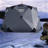 Generic Tenda per pesca sul ghiaccio, tenda pop-up isolata per 3-5 persone, tessuto Oxford resistente al calore, antivento -30 °C, 4,4 mq, con borsa portaoggetti e tasselli