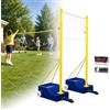VZXATYOP Pali Da Pallavolo Ad Altezza Regolabile, Combinazione Rete Da Badminton | Telaio in acciaio resistente, 4 altezze da 5 a 6,9 piedi, con ruote e borsa for trasporto esterni, scuola, giardino