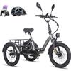 Fafrees Triciclo elettrico F20 Mate, Fatbike Pieghevole da 20 x 3,0, 3 Ruote, Batteria da 48 V/21 Ah, Triciclo Elettrico da Carico per Adulti e Anziani, Autonomia 65-115 KM (Grigio)