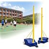 VZXATYOP Pali Da Pallavolo Con Rete, Set Di Telai For Badminton 2 In 1 | Altezza regolabile 5-6,9 piedi, supporto acciaio resistente,con ruote e base stabile,for scuola,gli sport indoor