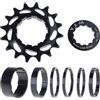 Generic Cassetta a velocità singola con distanziatore e anelli di bloccaggio, 16T 18T, set di conversione a velocità singola per bici a velocità multipla, set di conversione per mountain bike e strada