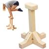 Generico Parallette Sit in legno a L, barre per push up, supporti per allenamento da