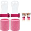 Funver 1 paio di impugnature per bambini, per trazioni, ginnastica, crosstraining, ginnastica, trazioni, rosa