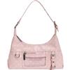 Generic Borsa a mano a pois da donna, da viaggio, da lavoro, elegante borsa in pelle PU, rosa, Borsetta