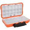 Naroote Scatola per Attrezzatura da Pesca Impermeabile Materiale ABS Durevole per Riporre e Organizzare Ganci per Esche Artificiali per gli Appassionati di Pesca, 7,9x4,5x2 Pollici (ORANGE)