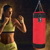 PUSOKEI Sacco di Sabbia da Allenamento Vuoto per Boxe |Sacco da Boxe Pesante per Karate, Gancio da Combattimento MMA (60 cm)