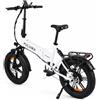 Pudari Bicicletta elettrica pieghevole, batteria rimovibile da 48V, lunga durata
