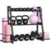 Diwoker Supporto per manubri per palestra domestica, con capacità di 180 kg (solo rack)