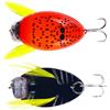 Evenoonest Esca da pesca galleggiante in plastica da 3,8 cm, 4 g, per bersaglio a forma di scarabeo, con azione di nuoto realistica e configurazione dell'amo di precisione (KC008-7)