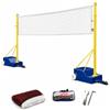 VZXATYOP Pali Da Pallavolo Resistenti, Set Di Telai For Rete Da Badminton | Altezza regolabile da 1,5 a 2,1 m, con ruote di trasporto, base stabile, for adulti, bambini, scuola, stadio