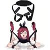 CSCLI 1pc Set di esercizi yoga per gambe in nylon nero, strumenti di esercizio yoga per caviglia e polso