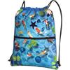 WHJSSF Zaino con stampa di carpa rossa giapponese, con coulisse e cerniera, leggero, impermeabile, con tasca frontale e organizer interno, perfetto per viaggi, yoga ed escursioni
